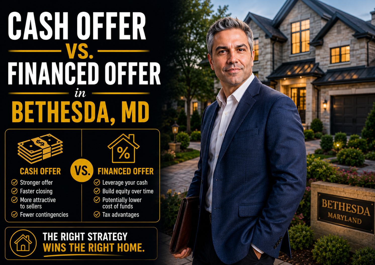 Cash Offer vs. Financed Offer in Bethesda, MD
