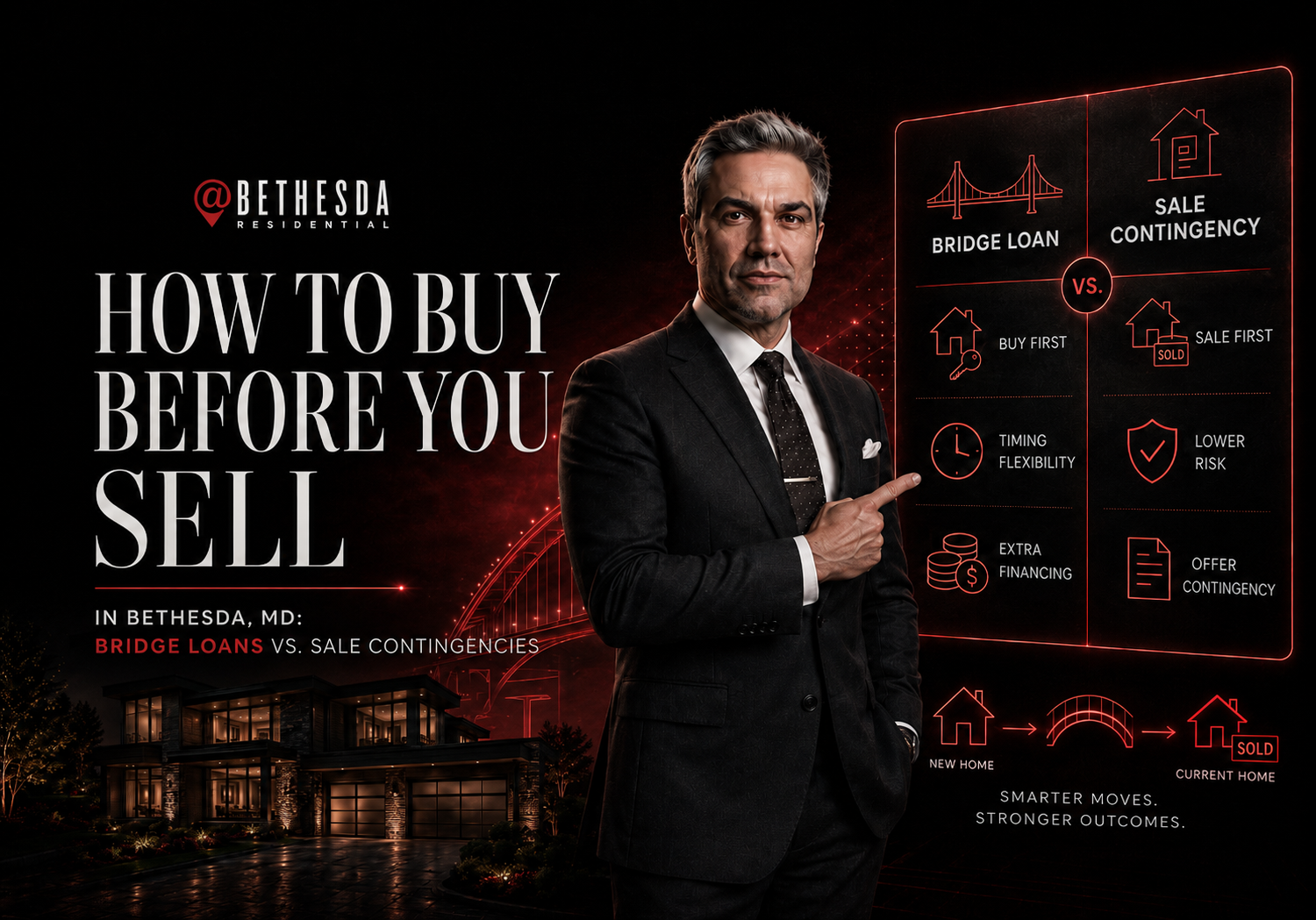 How to Buy Before You Sell in Bethesda, MD: Bridge Loans vs. Sale Contingencies